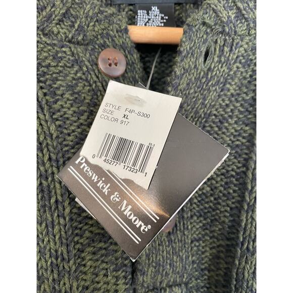 Preswick & Moore Mens NWT Green knit Sweater Size XL - Picture 3 of 7